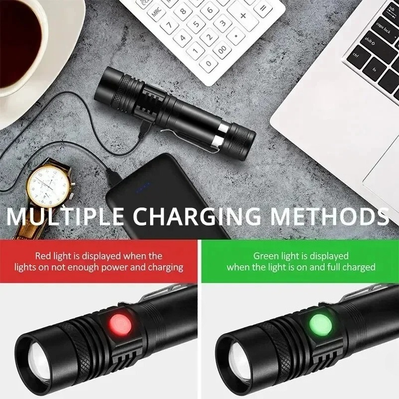 T6 LED Rechargeable Flashlight - Street Fashion Blog บทวิจารณ์และราคา