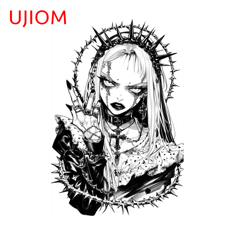 UJIOM Gothic Girl Black White  - Street Fashion Graffiti บทวิจารณ์และราคา
