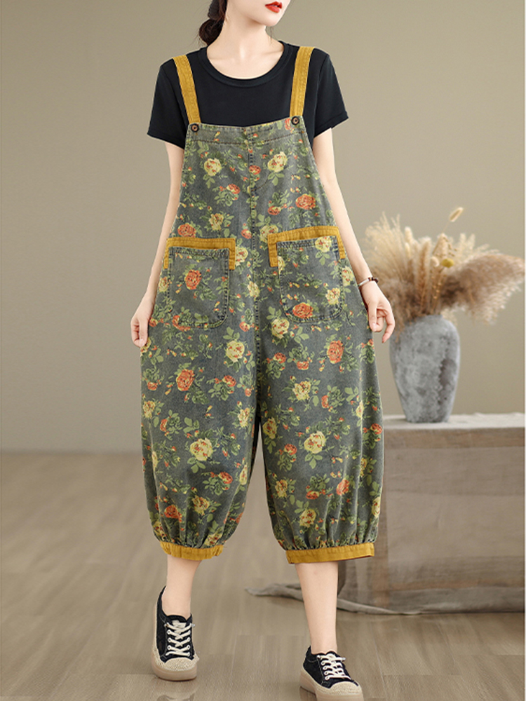 Fashion Print Floral Y2K Denim - Street Fashion Jeans Women บทวิจารณ์และราคา