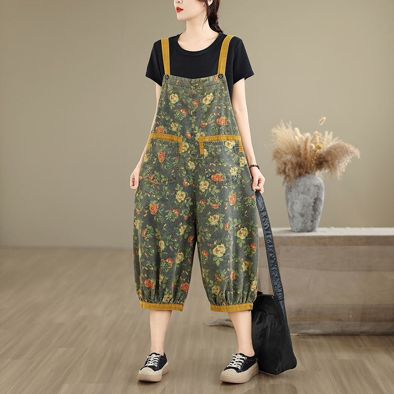 Fashion Print Floral Y2K Denim - Street Fashion Jeans Women บทวิจารณ์และราคา