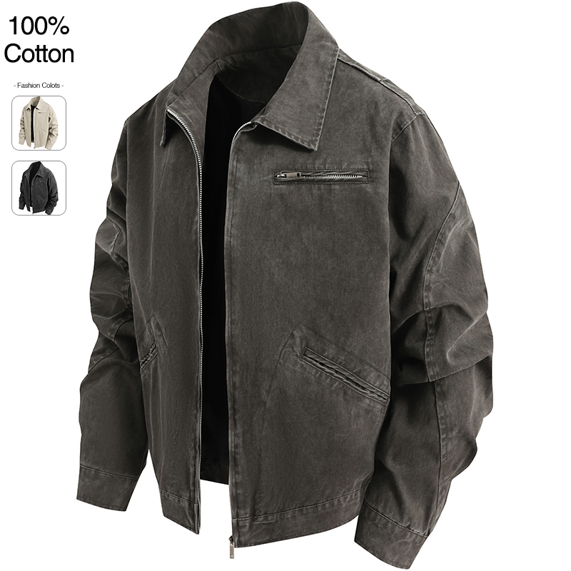 Oversize Loose Men's Denim Jac - Street Fashion Baggy บทวิจารณ์และราคา