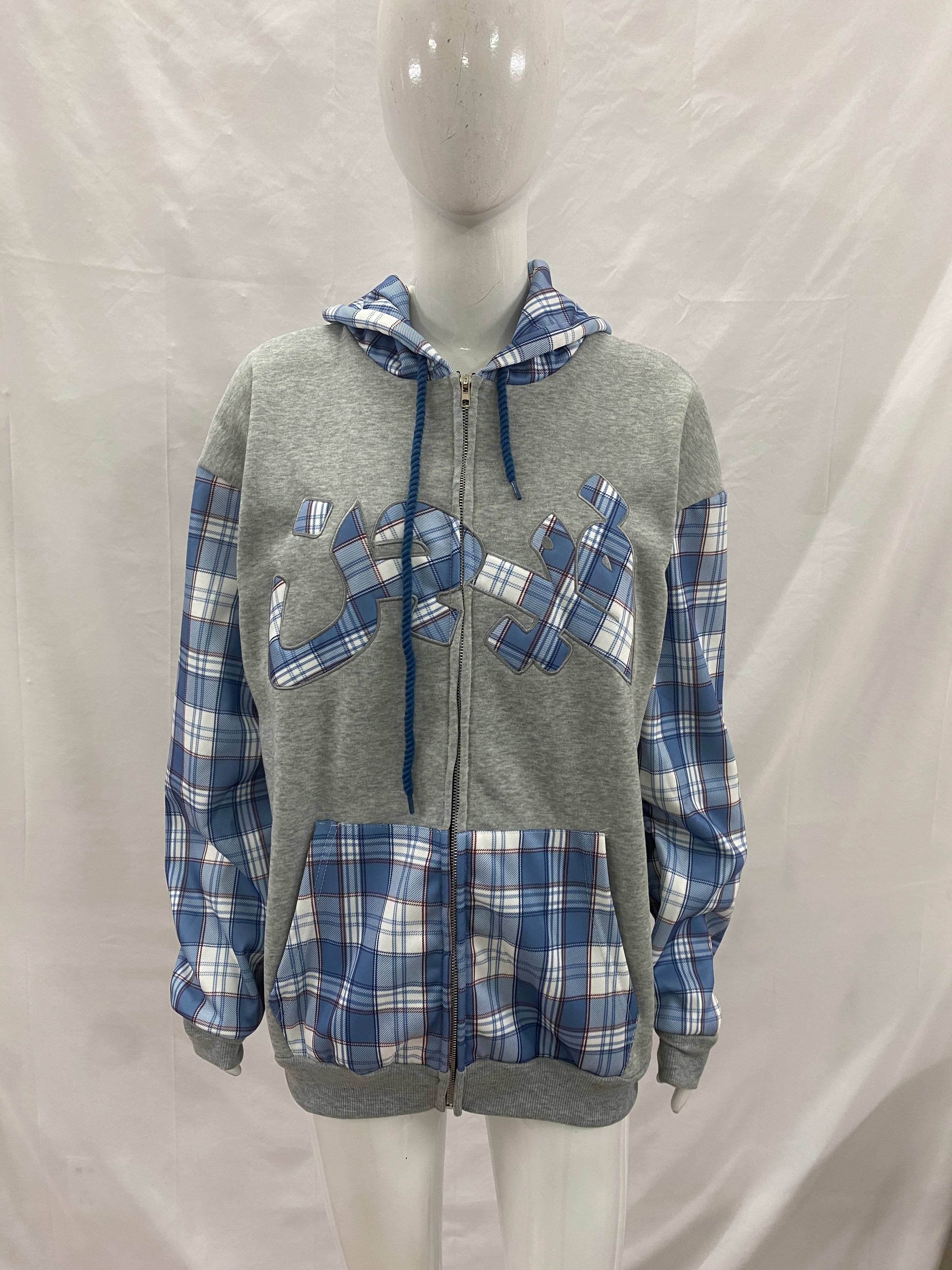 Winter 2025 New Splicing Fashi - Street Fashion Zip Up Hoodie บทวิจารณ์และราคา
