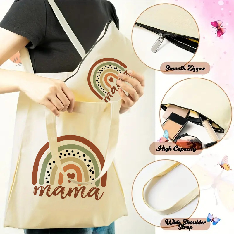 Mama Printed Shoulder Bag, Reu - Tote Bag Canvas Print บทวิจารณ์และราคา