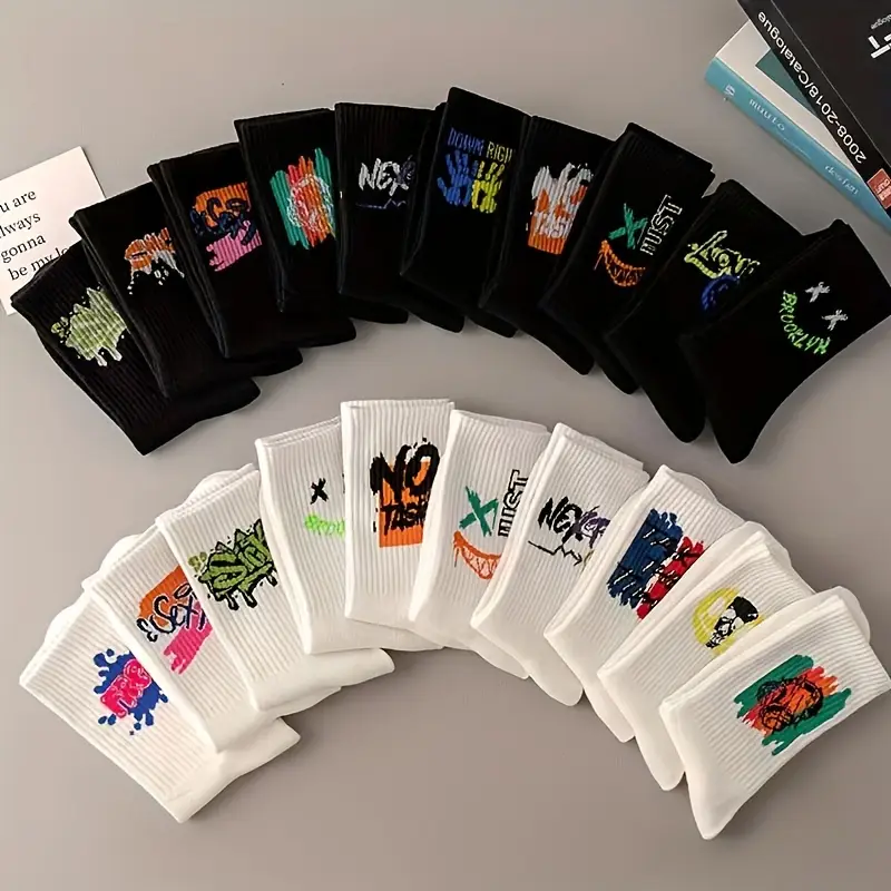 8 Pairs of Fashionable Graffit - Street Fashion Graffiti บทวิจารณ์และราคา
