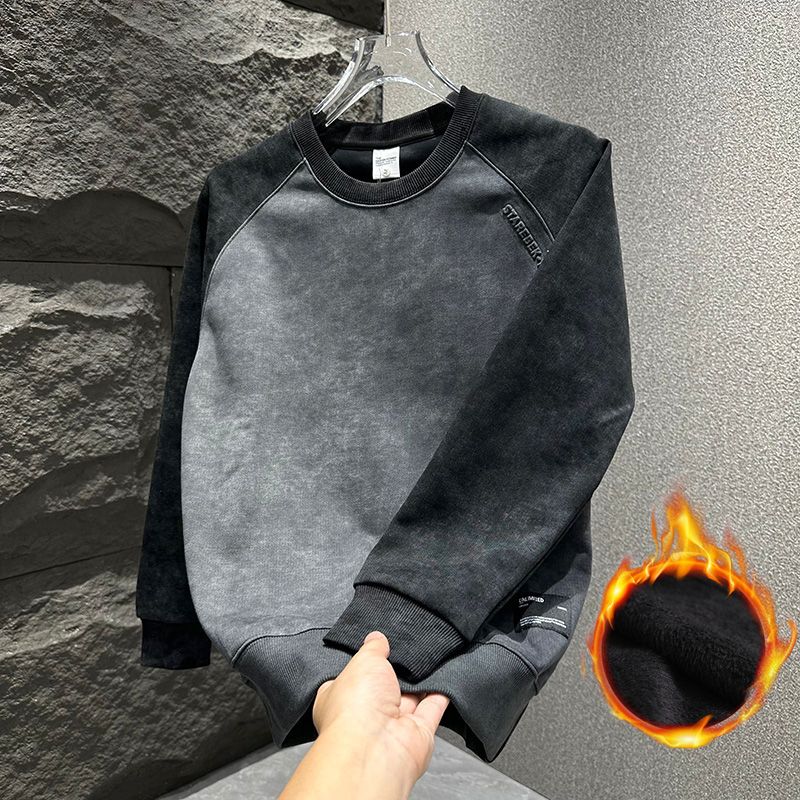 Men's Oversize Fleece Lined Lo - Oversized Crewneck Fleece บทวิจารณ์และราคา