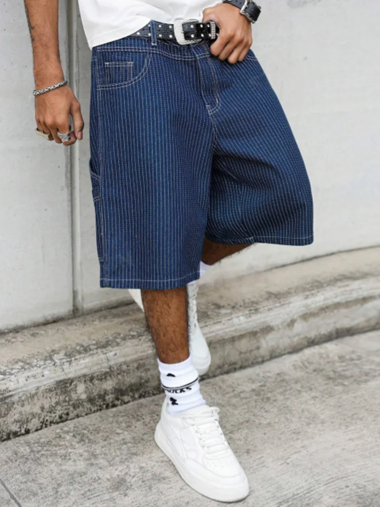 Vintage Hickory Stripe Baggy D - Street Fashion Baggy บทวิจารณ์และราคา