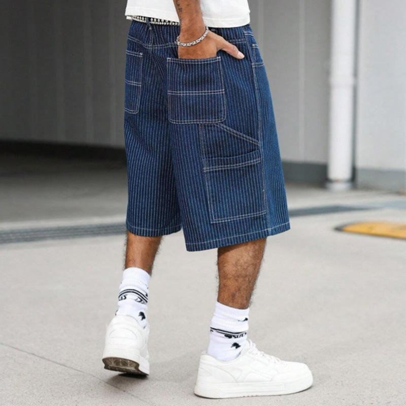 Vintage Hickory Stripe Baggy D - Street Fashion Baggy บทวิจารณ์และราคา