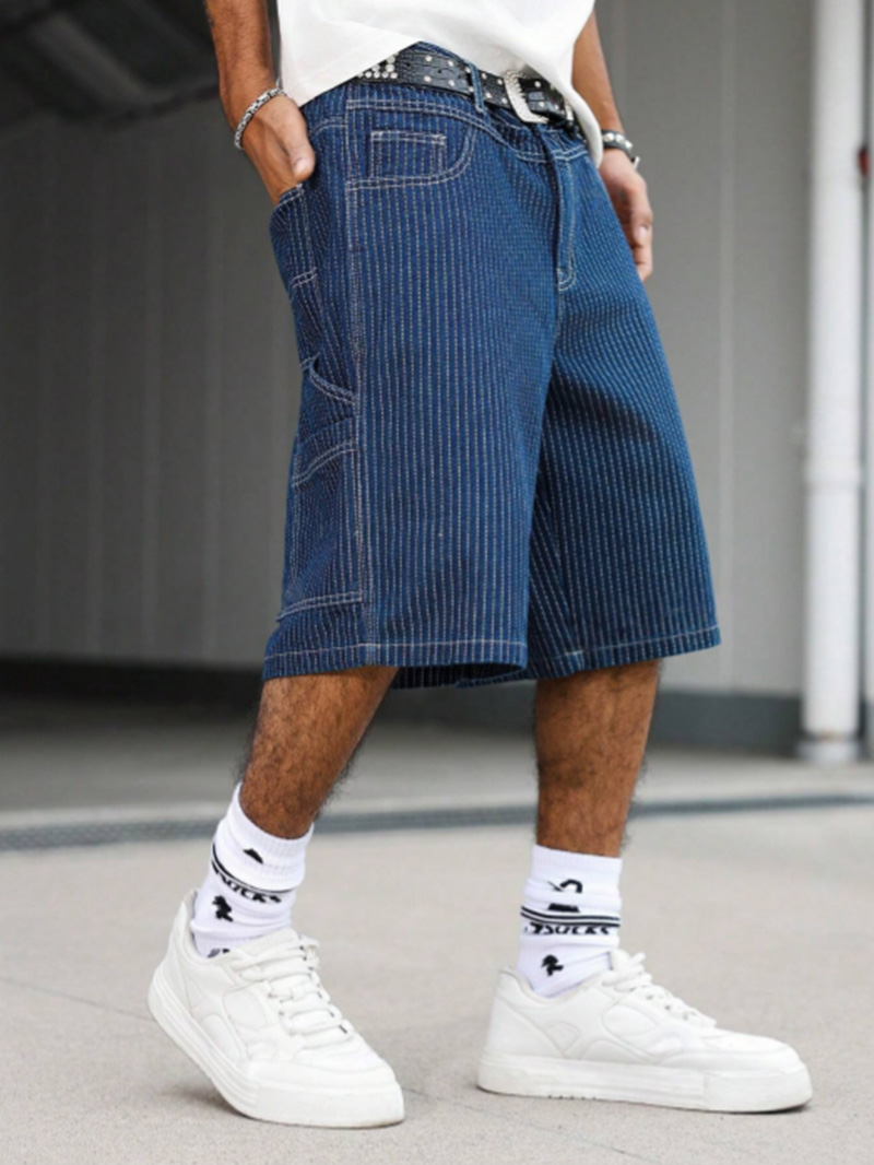 Vintage Hickory Stripe Baggy D - Street Fashion Baggy บทวิจารณ์และราคา