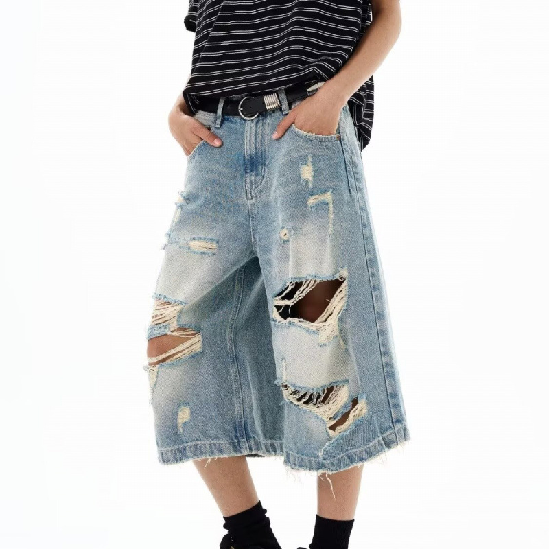 New Men Vintage Ripped Baggy S - Street Fashion Baggy บทวิจารณ์และราคา