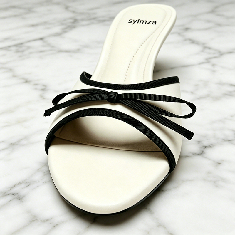 Fashion Bow Detail Heeled Sand - Street Fashion Ladies บทวิจารณ์และราคา