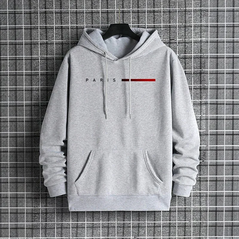 Trendy Mens Hooded Sweatshirt  - Street Fashion Paris 2025 บทวิจารณ์และราคา