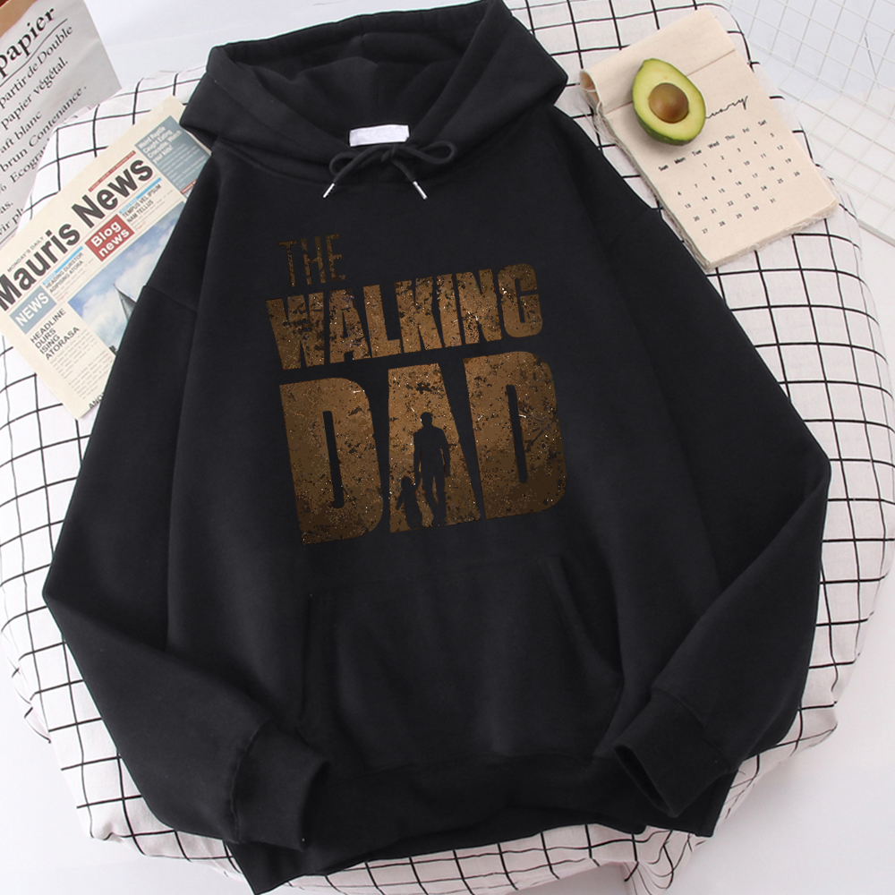 The Walking Dad Printing Men H - Oversized Crewneck Fleece บทวิจารณ์และราคา