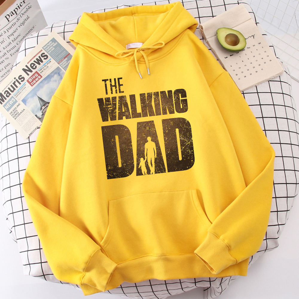 The Walking Dad Printing Men H - Oversized Crewneck Fleece บทวิจารณ์และราคา