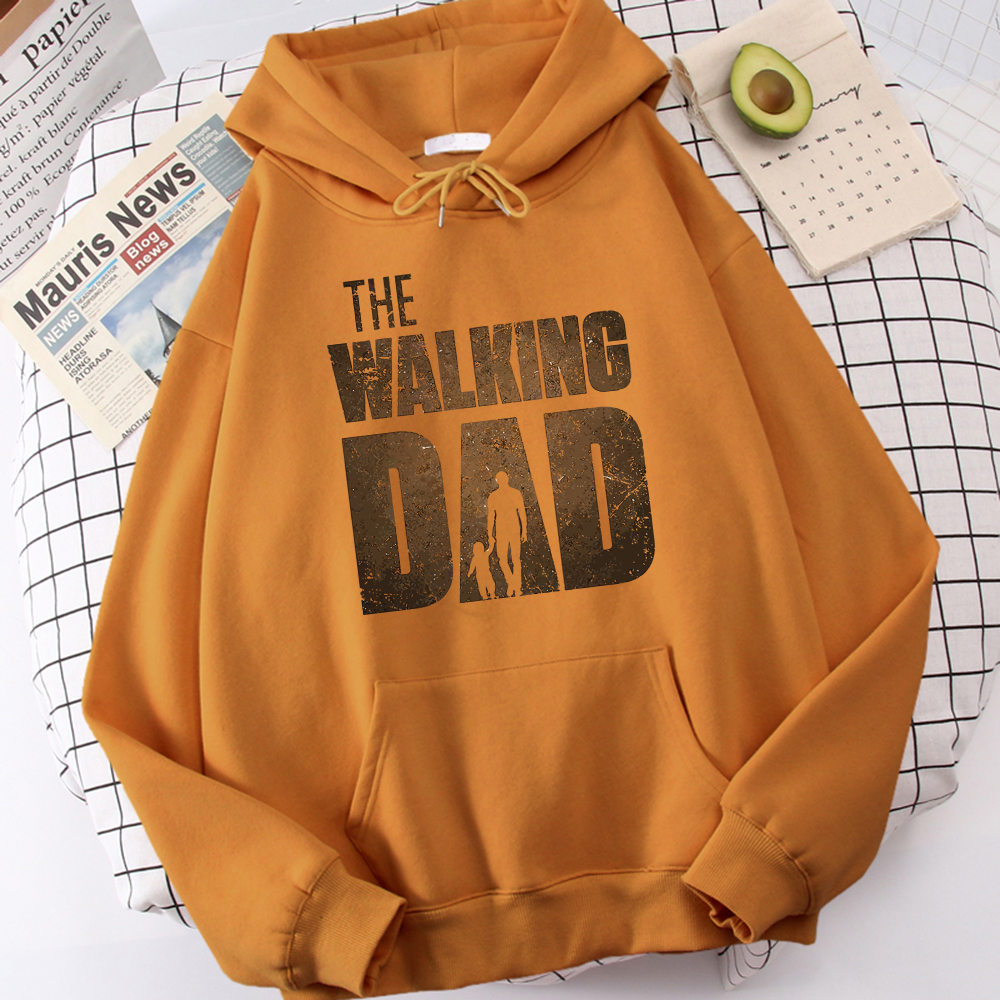 The Walking Dad Printing Men H - Oversized Crewneck Fleece บทวิจารณ์และราคา