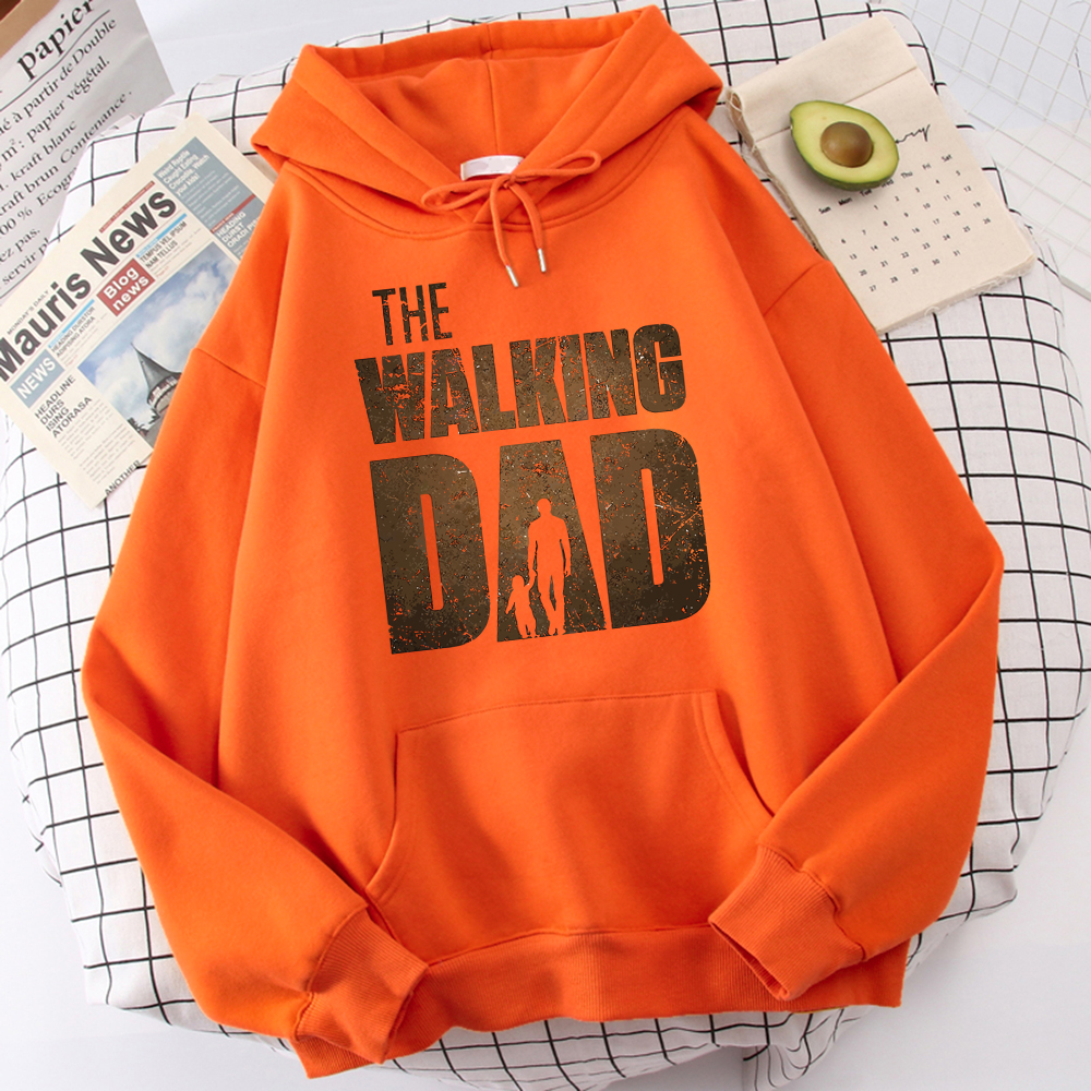 The Walking Dad Printing Men H - Oversized Crewneck Fleece บทวิจารณ์และราคา