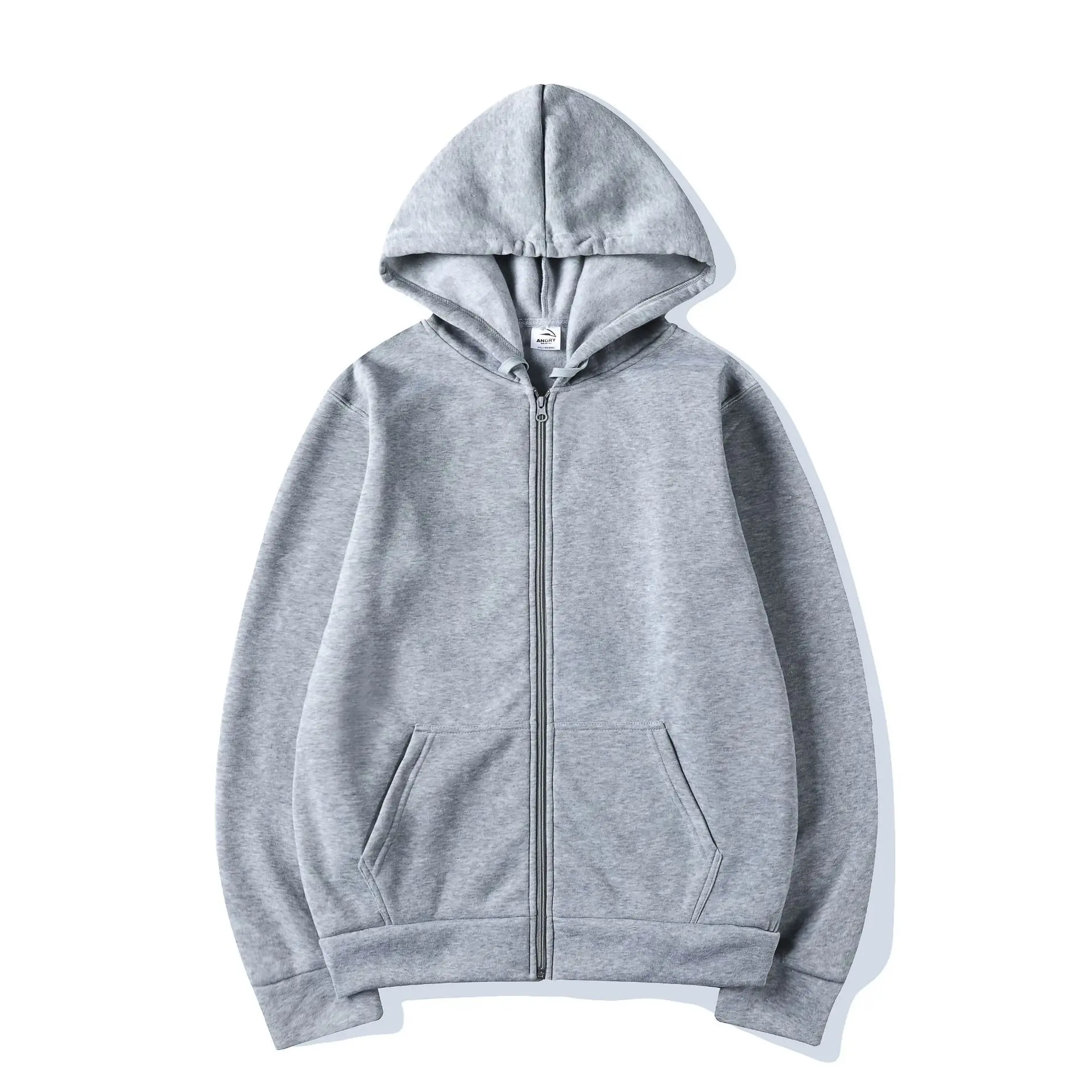 High Street Hoodie Men Solid C - Street Fashion Zip Up Hoodie บทวิจารณ์และราคา