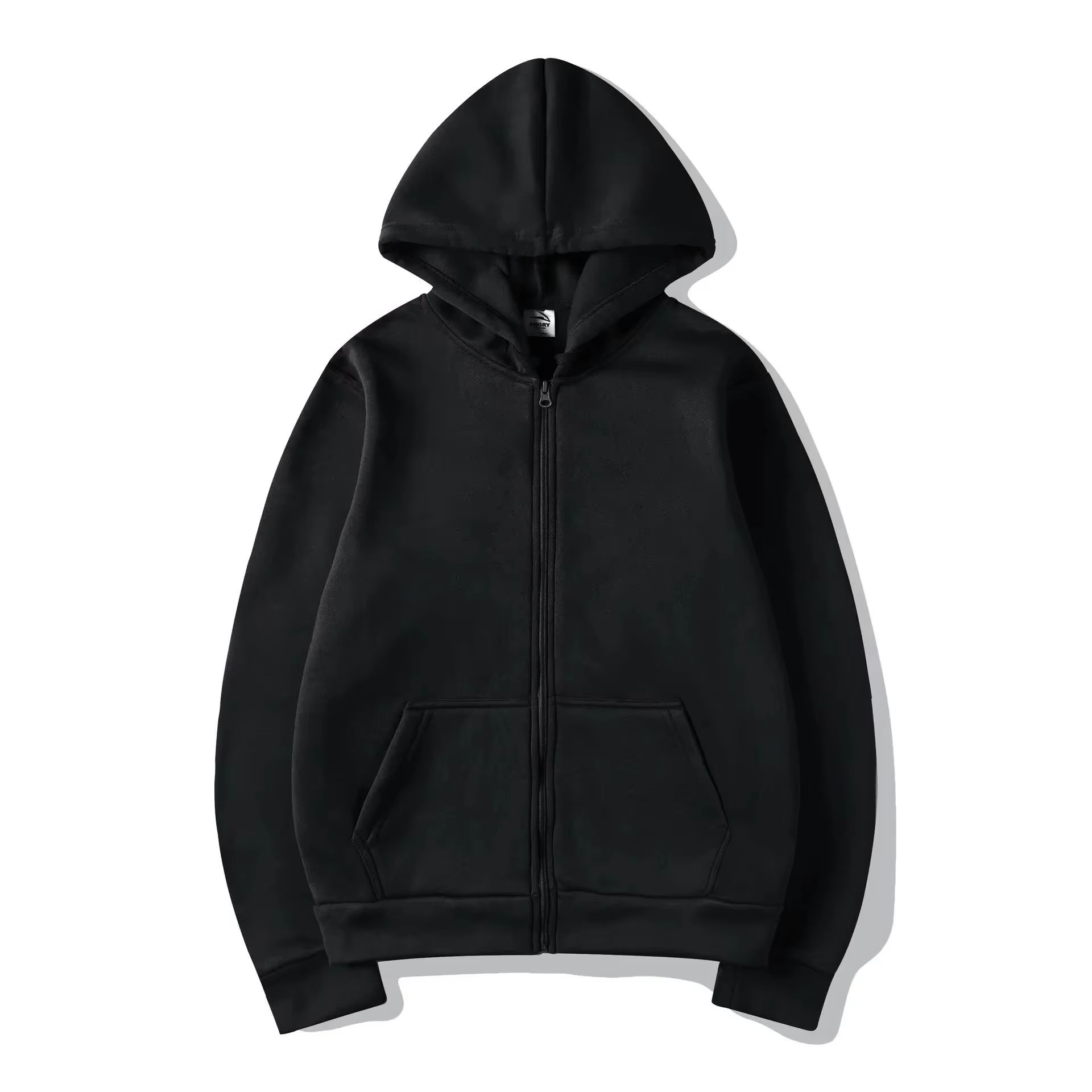 High Street Hoodie Men Solid C - Street Fashion Zip Up Hoodie บทวิจารณ์และราคา