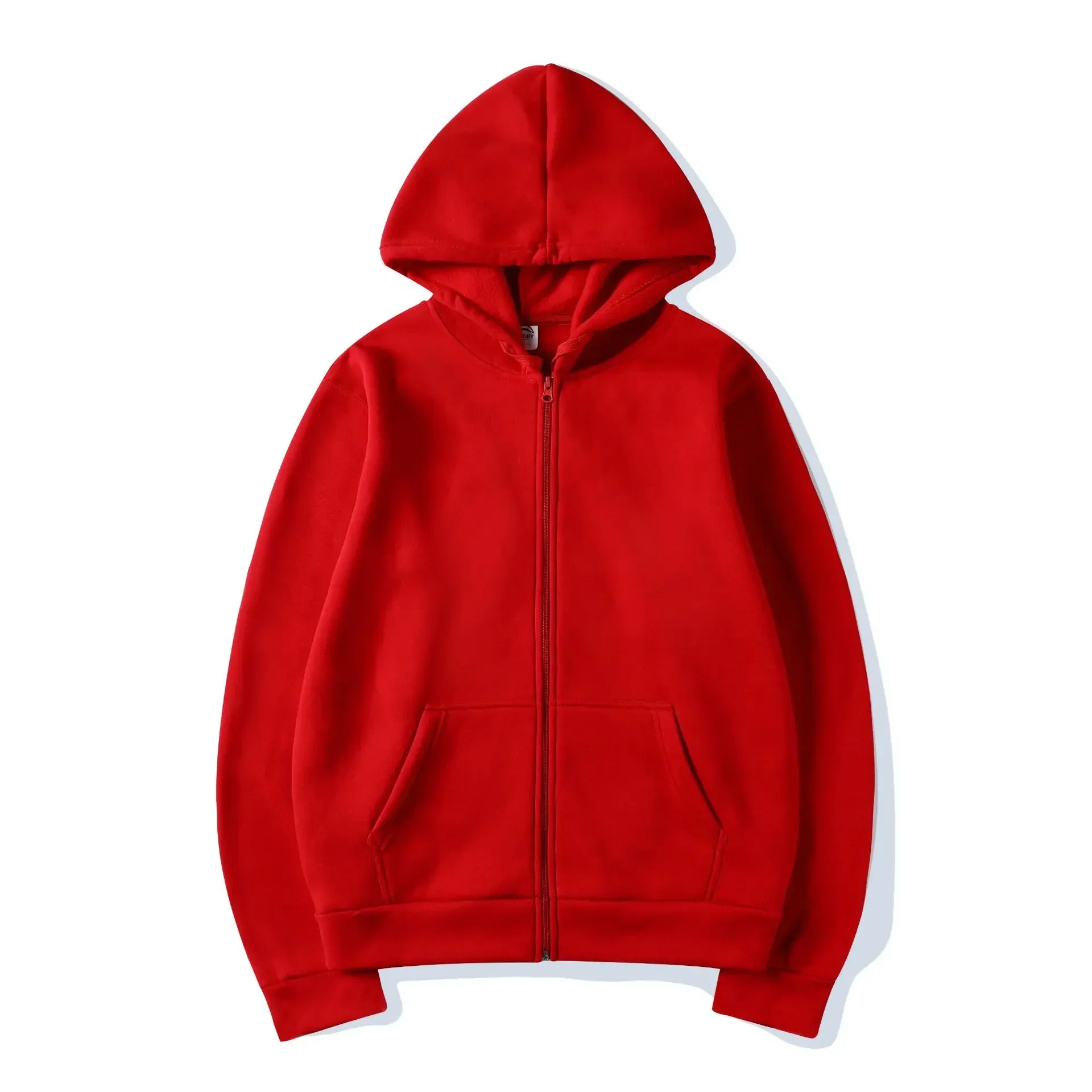 High Street Hoodie Men Solid C - Street Fashion Zip Up Hoodie บทวิจารณ์และราคา